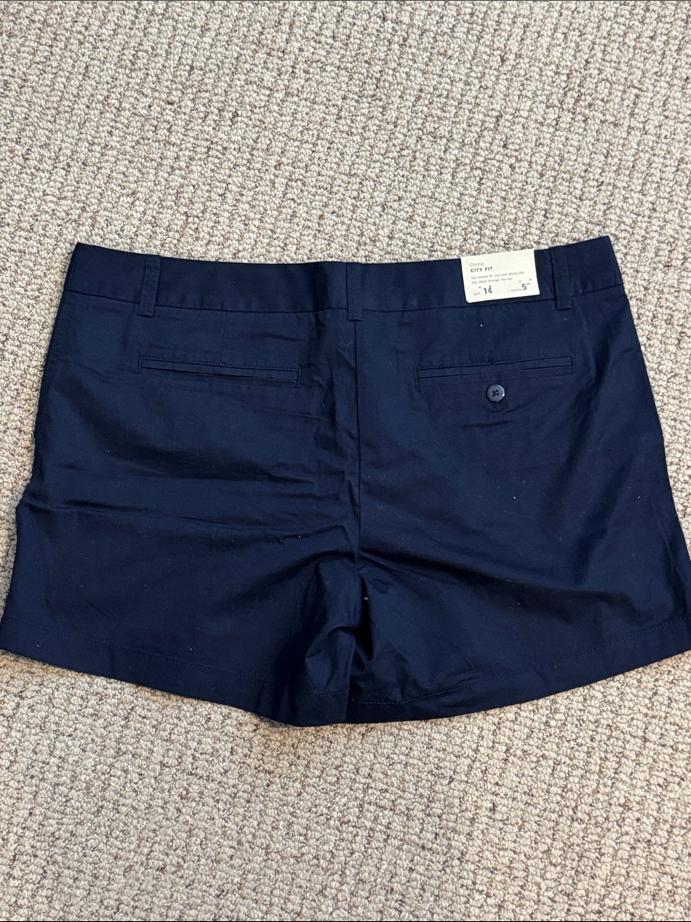 J. Crew Navy Cotton Chino 5” Shorts